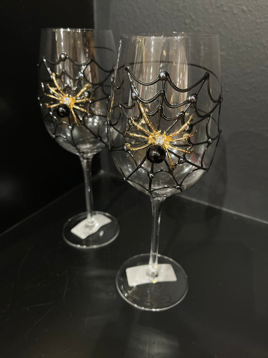 CHARLOTTE'S WEB HALLOWEEN GLASS