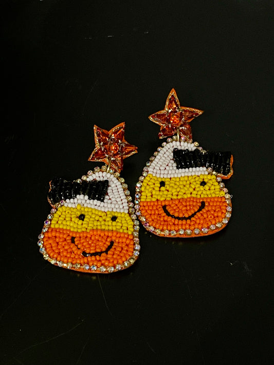 CANDY CORN EARRING