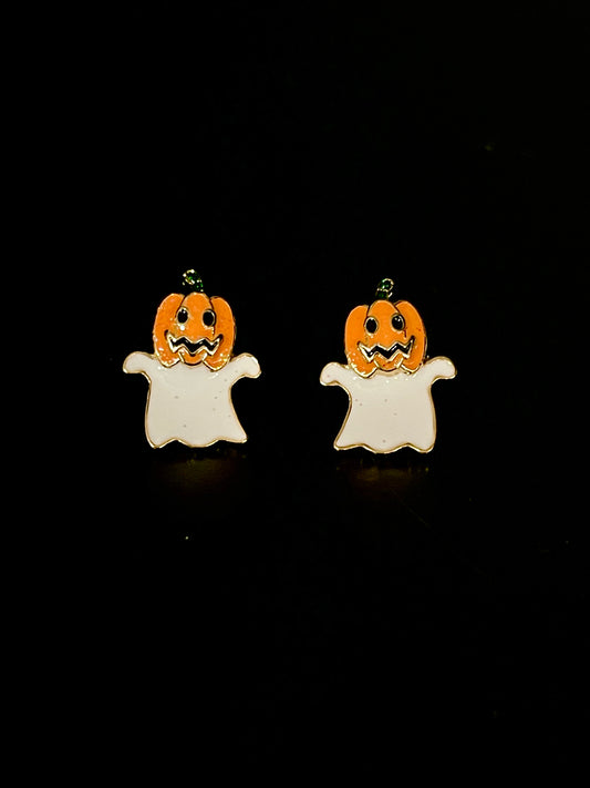 PUMPKIN GHOST EARRING