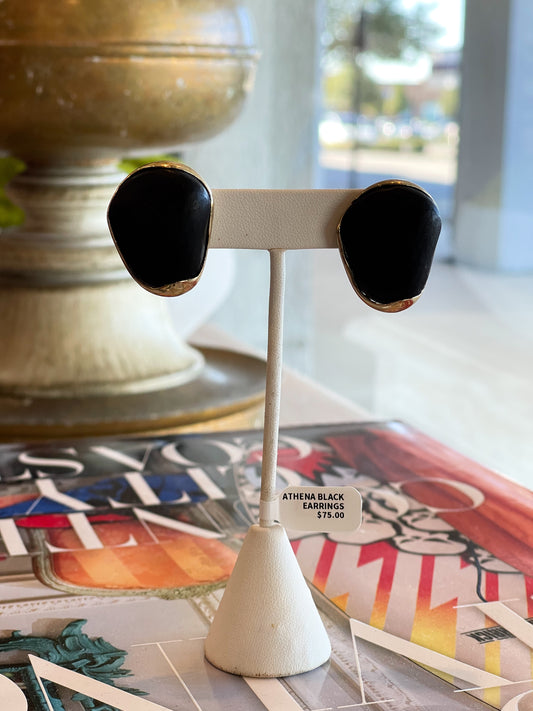 ATHENA BLACK EARRINGS