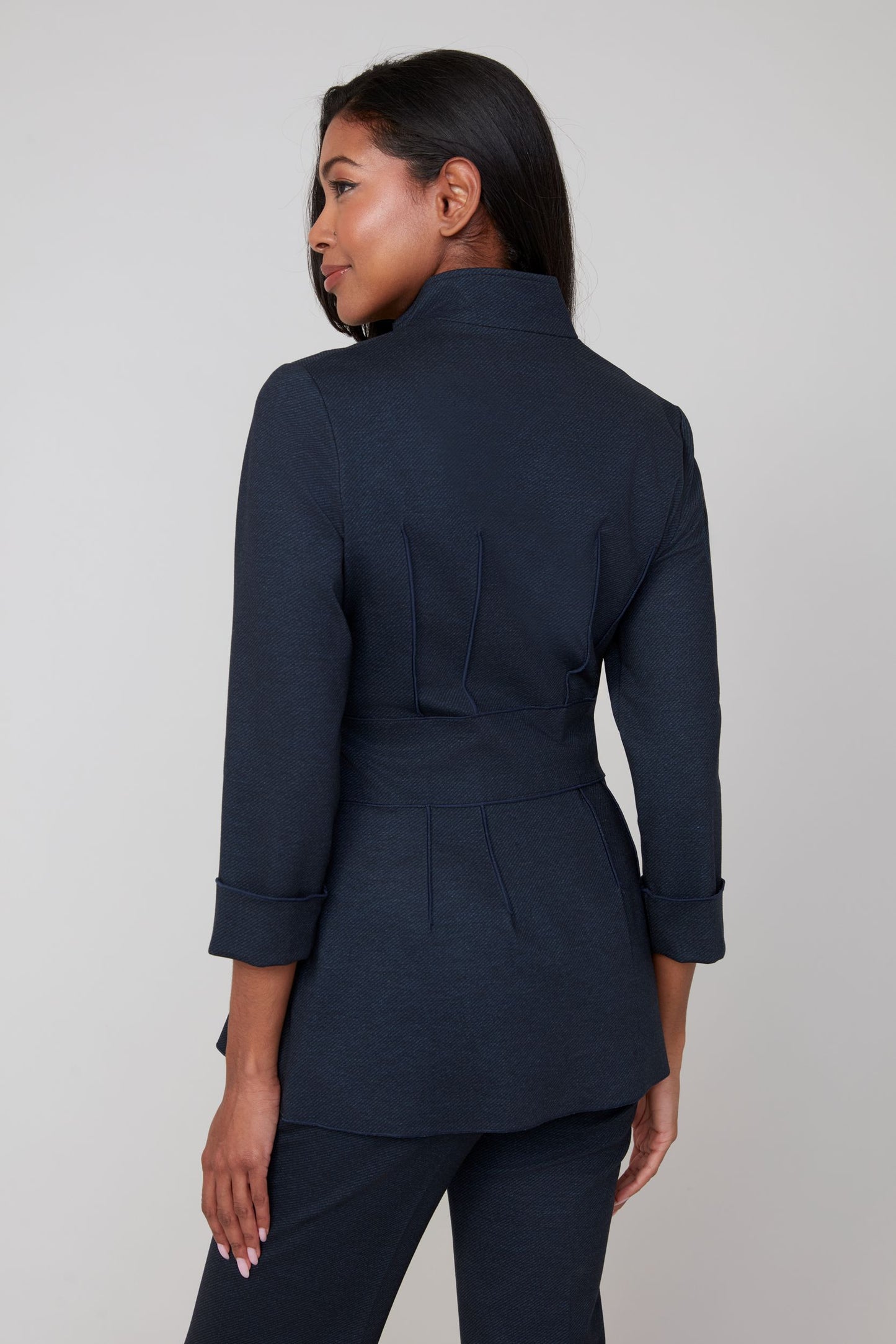 LUNA NAVY KNIT JACKET