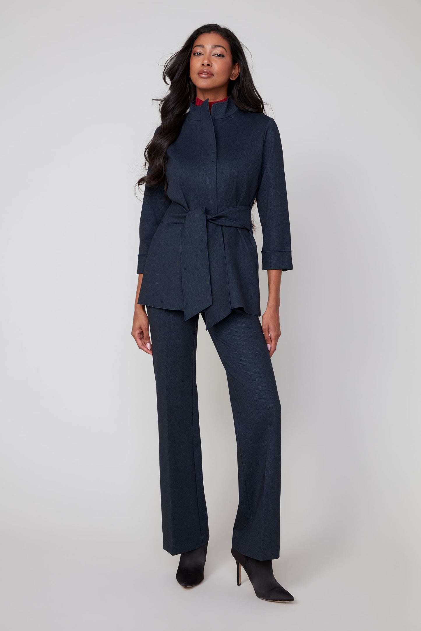 LUNA NAVY KNIT JACKET
