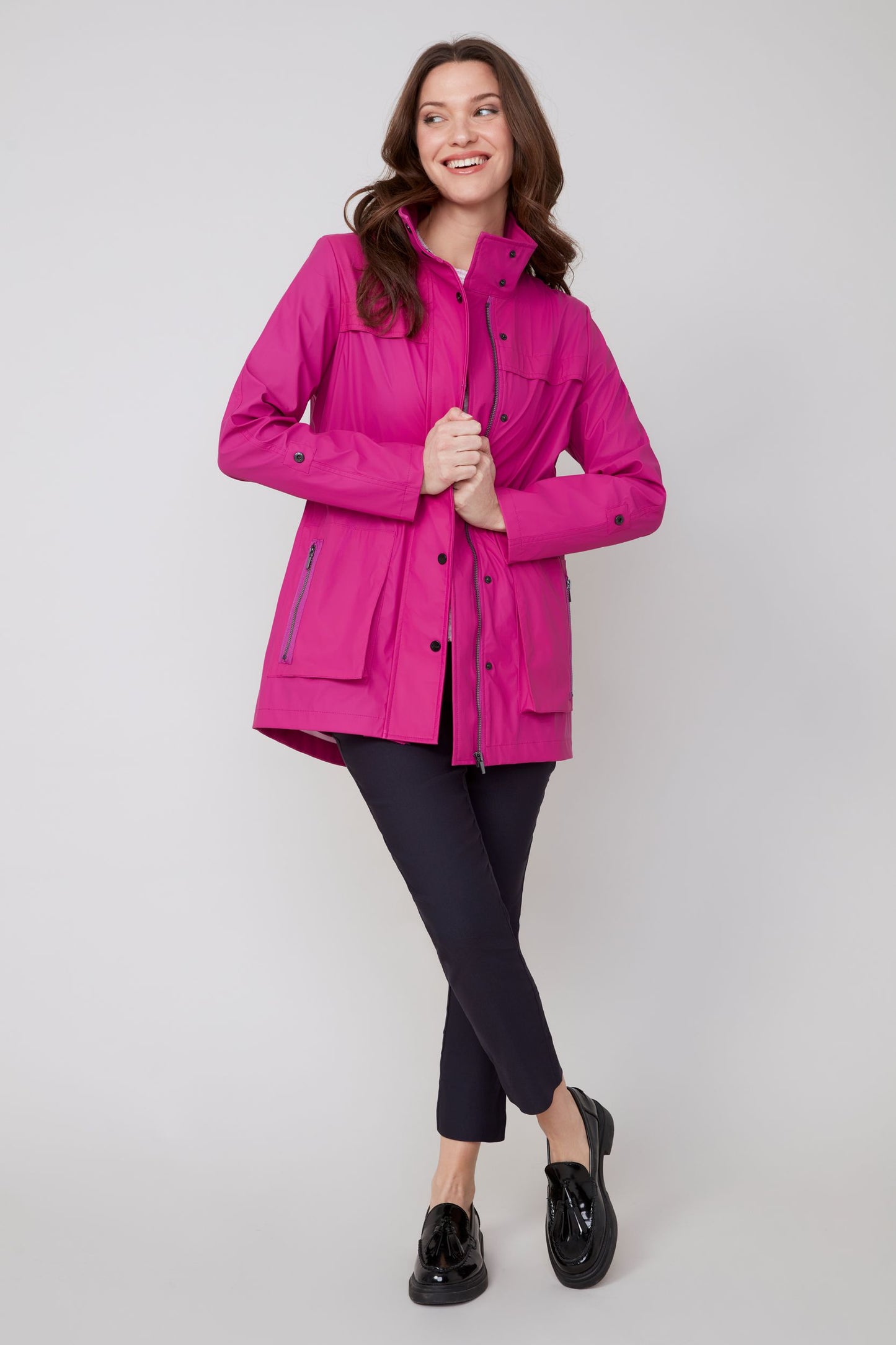 LEILANI PLUM RAINCOAT