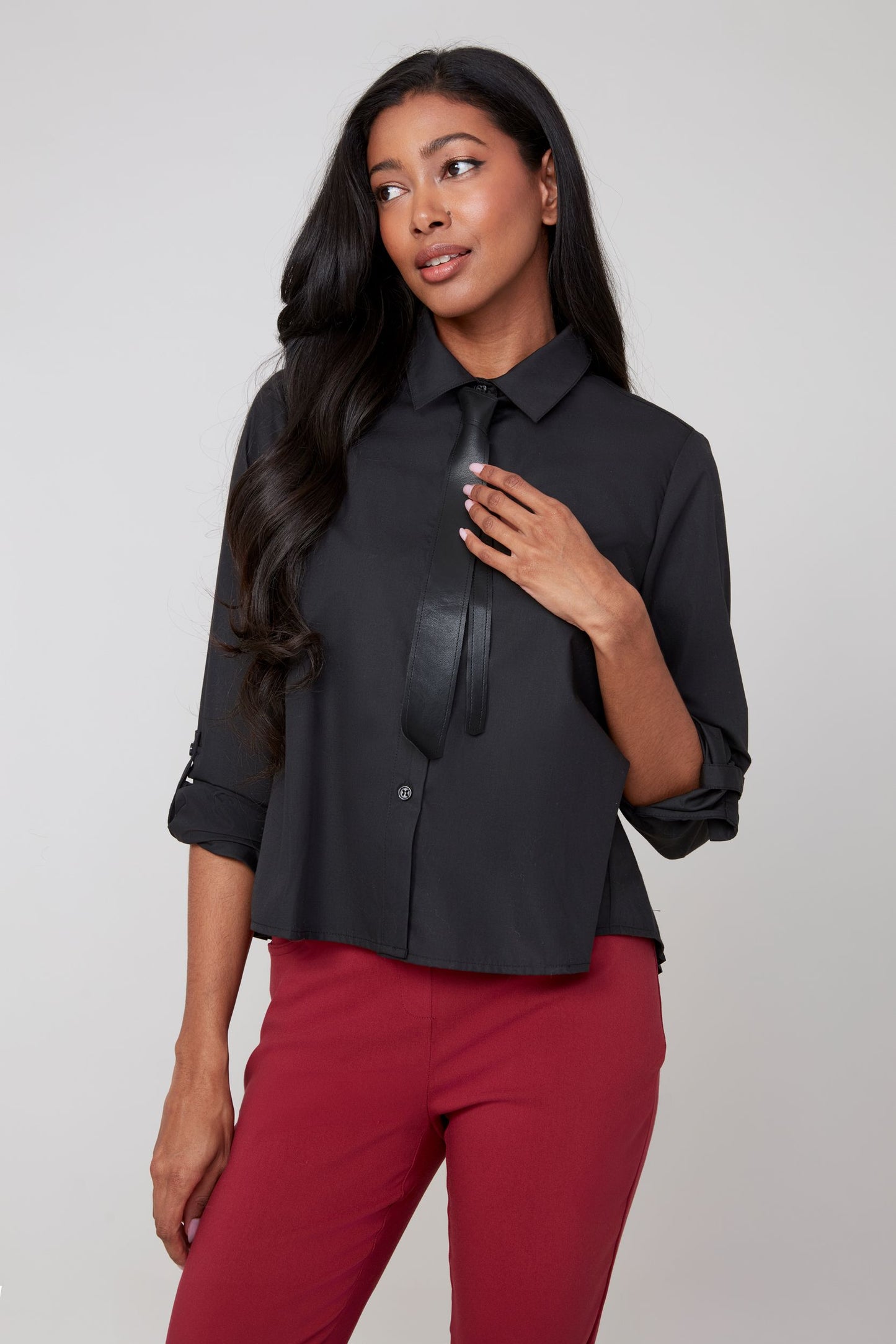QUINN BLACK BLOUSE