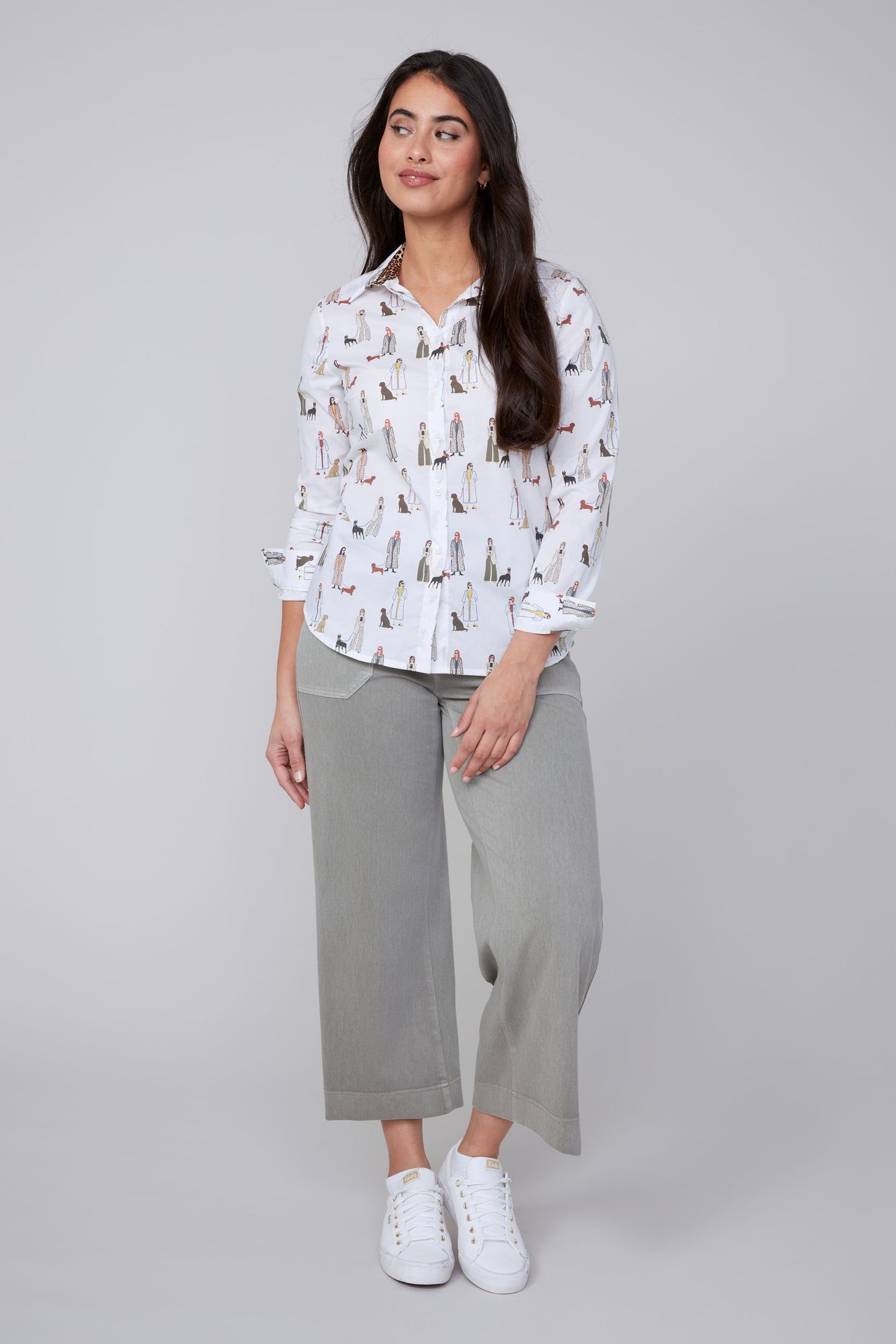 JADE CREME PATTERNED BLOUSE