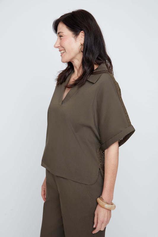 JULIETTE KHAKI BLOUSE