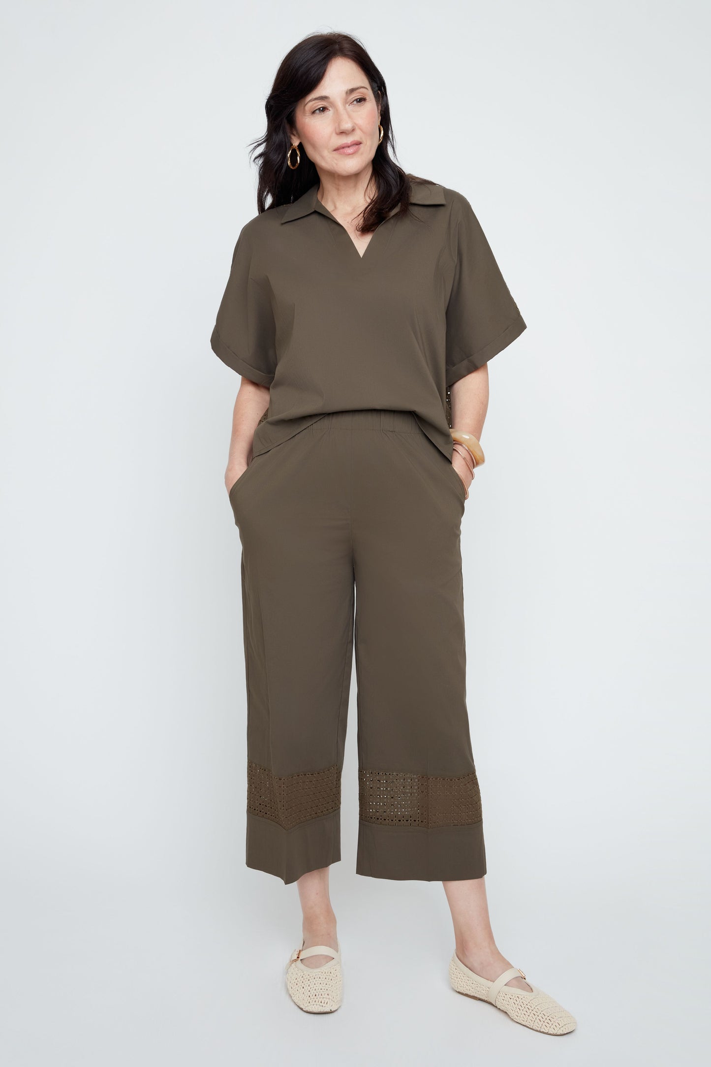 JULIETTE KHAKI BLOUSE