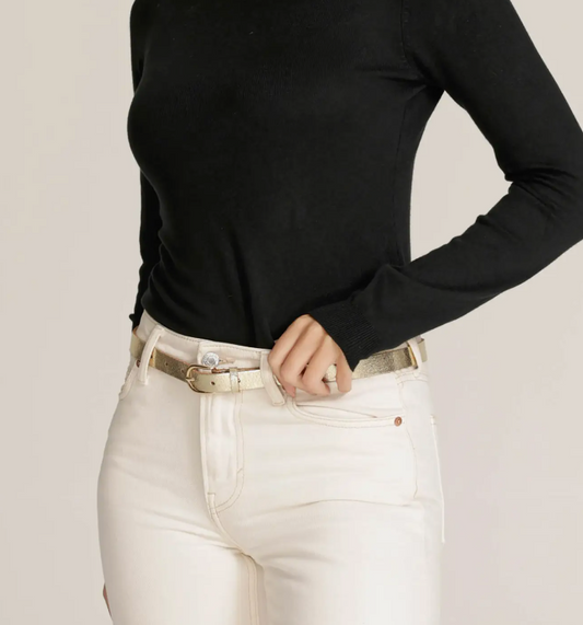 EVA SKINNY METALLIC BELT