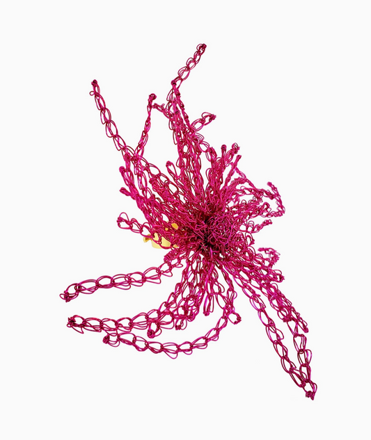 SUNNY PINK CROCHET RING