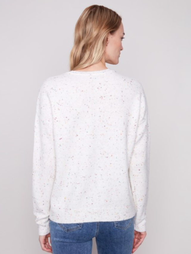 ELYNA LOVE ECRU SWEATER