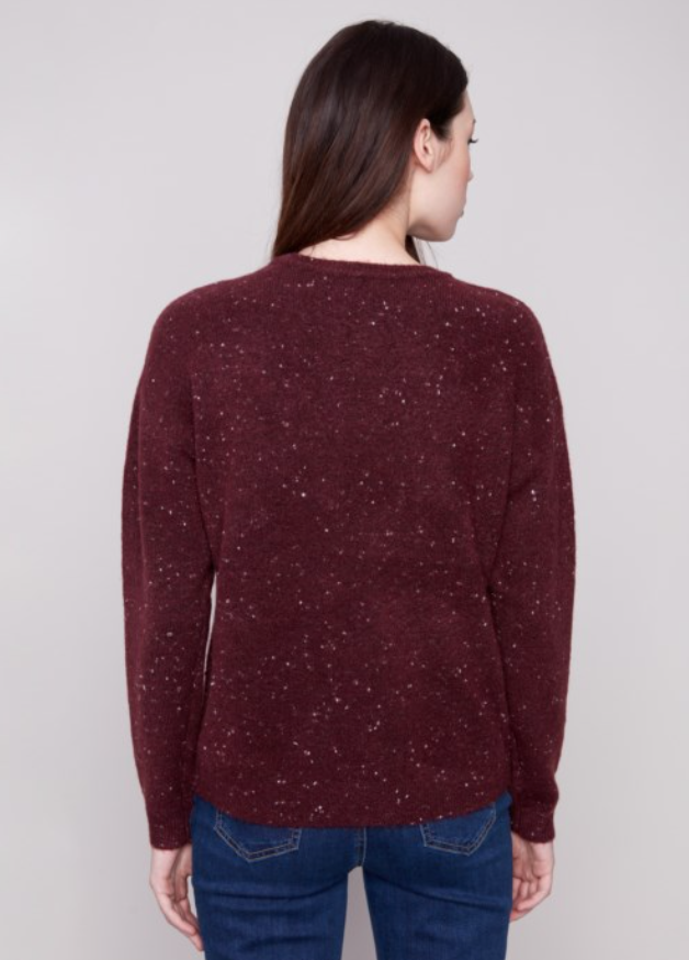 ELYNA LOVE CABERNET SWEATER