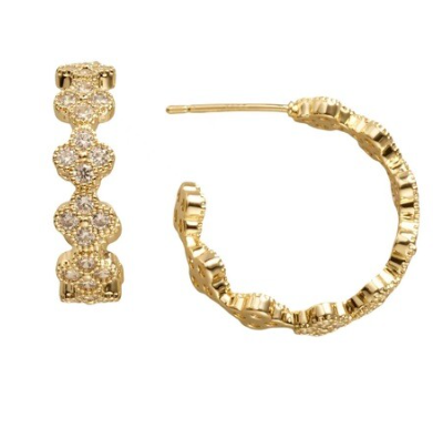 CHASEY CLOVER HOOP EARRING
