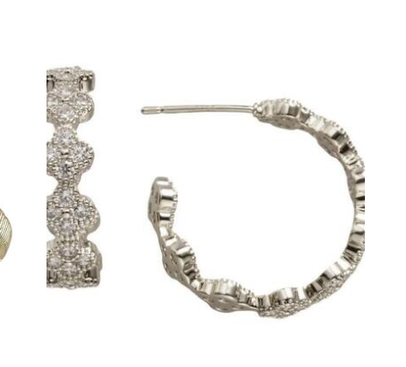 COLYNE CLOVER HOOP EARRING