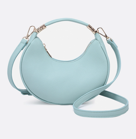 BAGHDAD HALF MOON LIGHT SEAFOAM PURSE