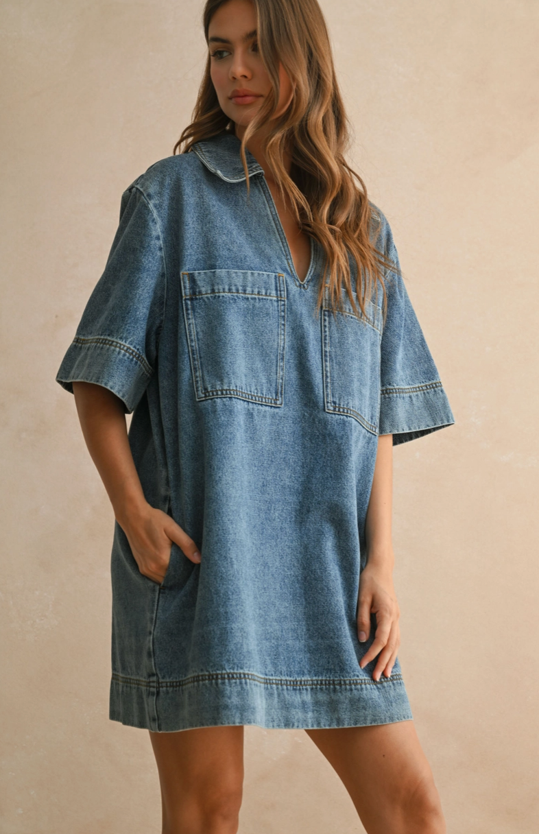 CHARLIE DENIM DRESS