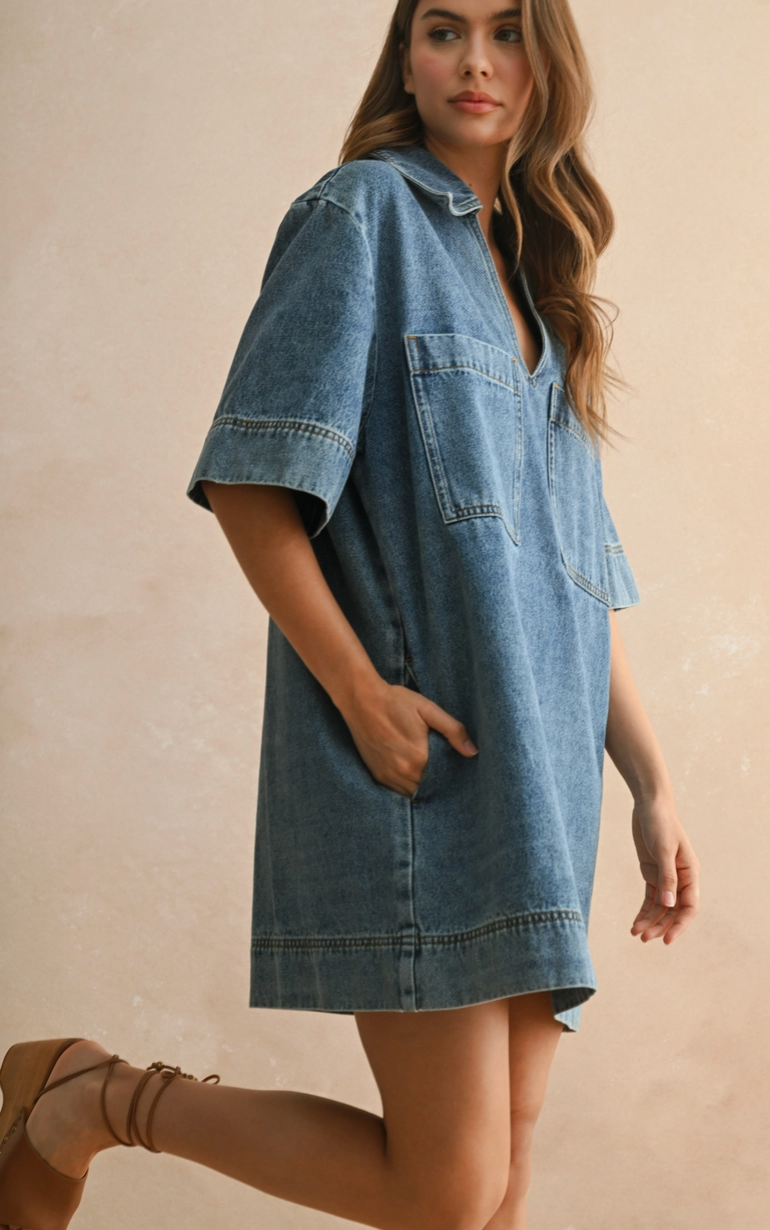 CHARLIE DENIM DRESS