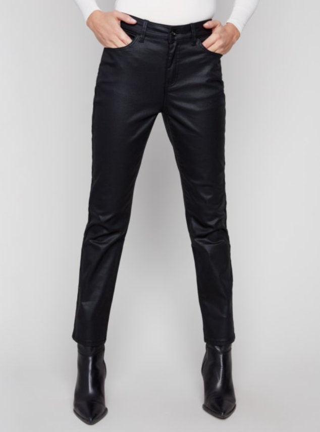 CAITLIN BLACK WAXED PANT