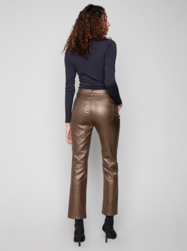 CAITLIN COPPER WAXED PANT