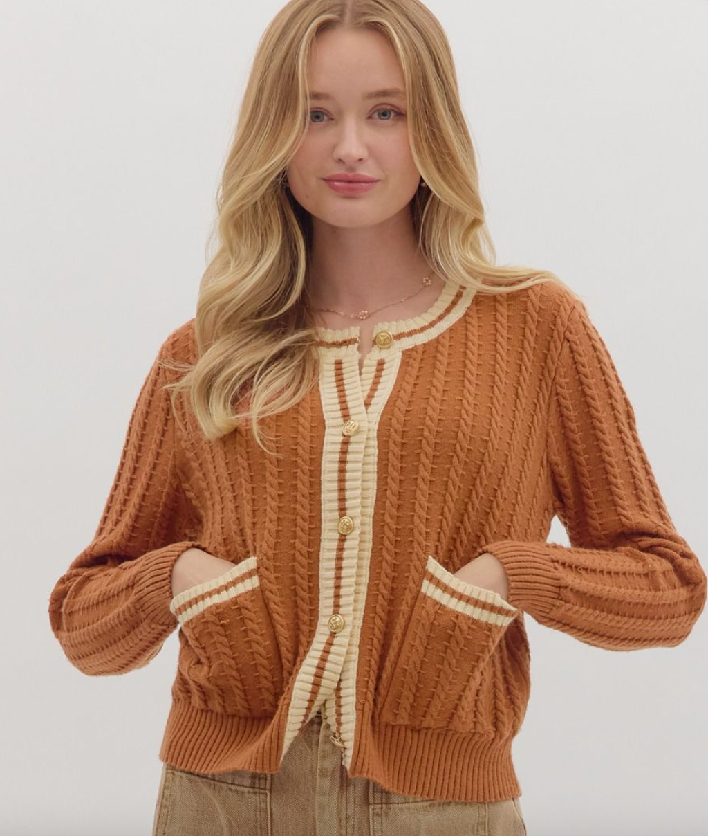 ANGELICA BURNT ORANGE SWEATER