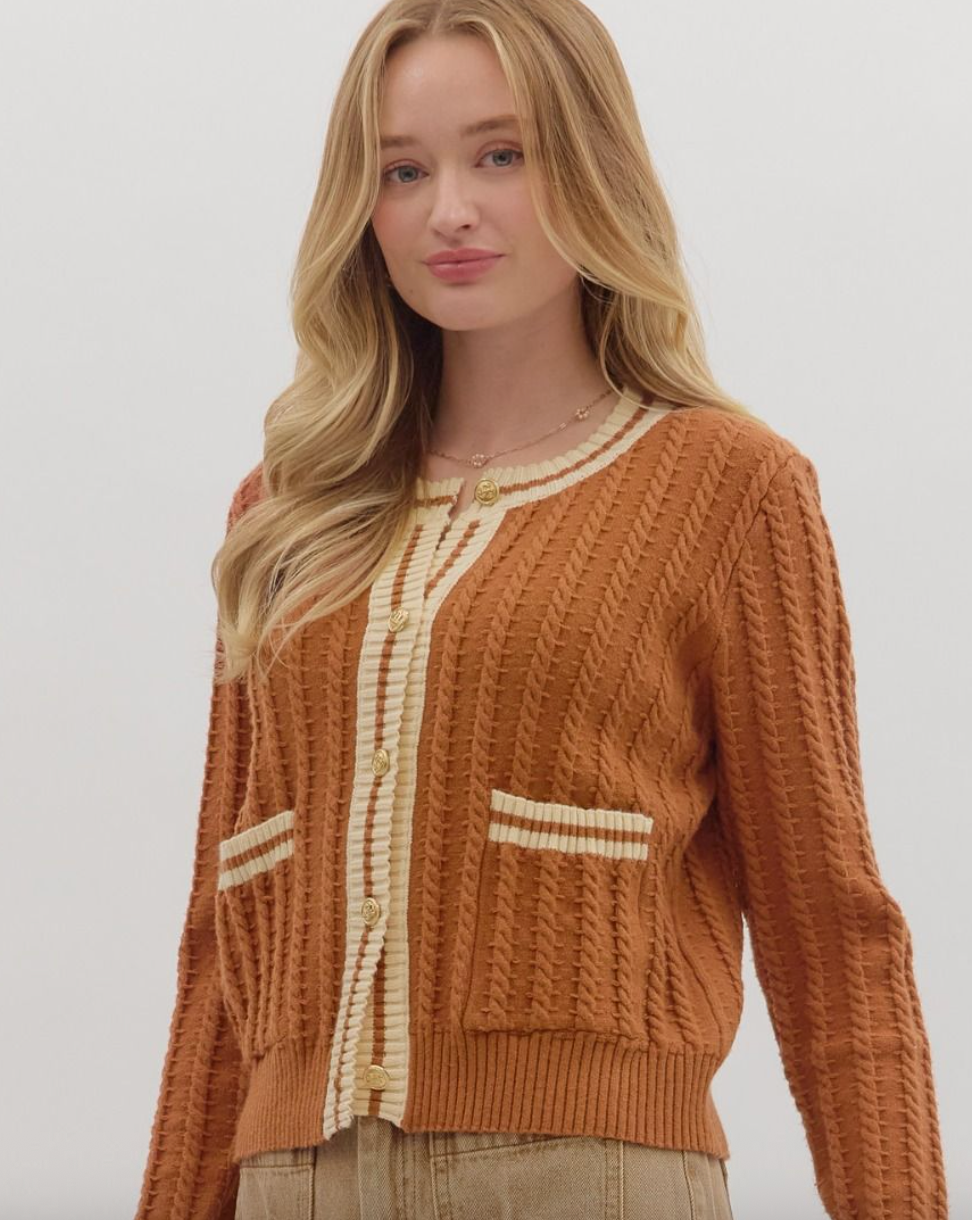 ANGELICA BURNT ORANGE SWEATER
