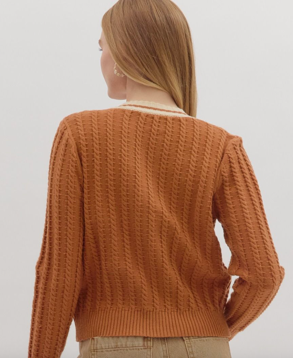 ANGELICA BURNT ORANGE SWEATER