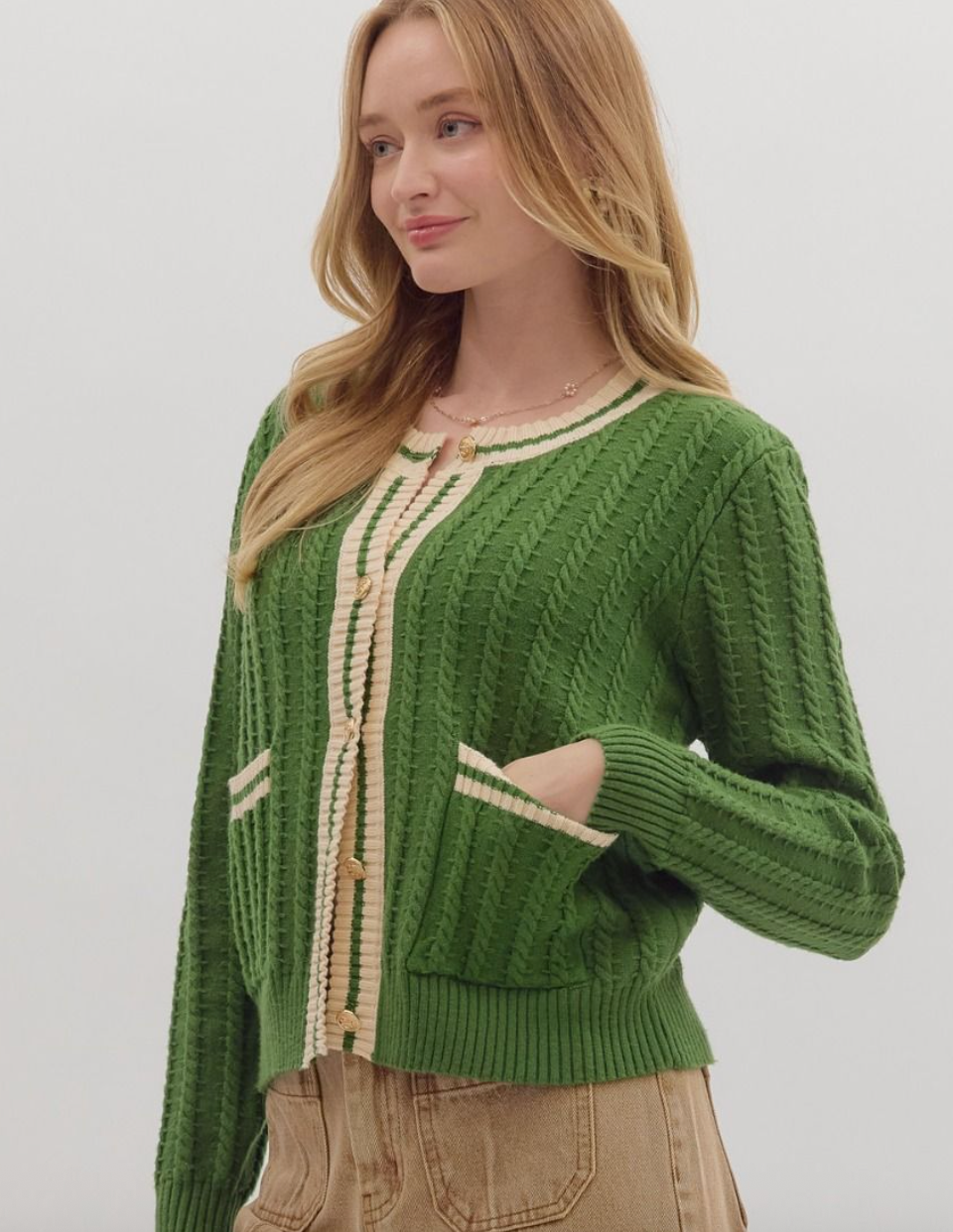 ANGELICA GREEN SWEATER