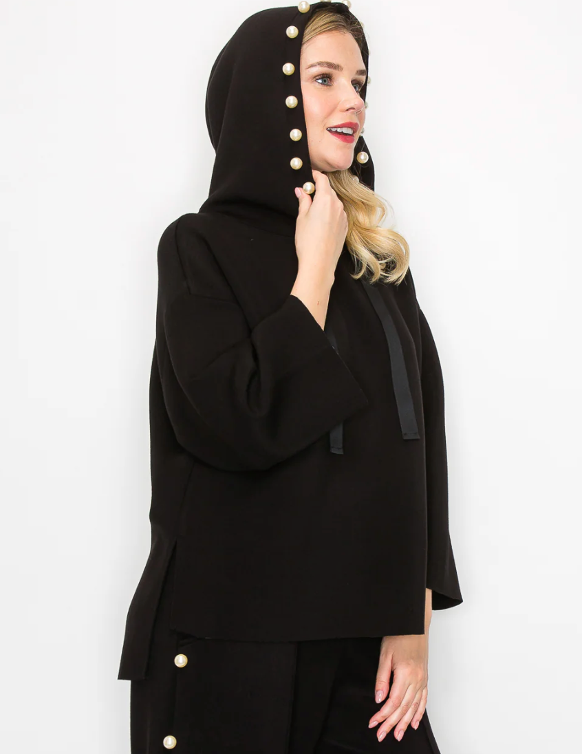 FRANCINE BLACK PEARL HOODIE