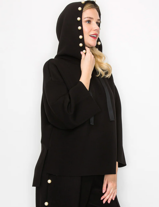 FRANCINE BLACK PEARL HOODIE