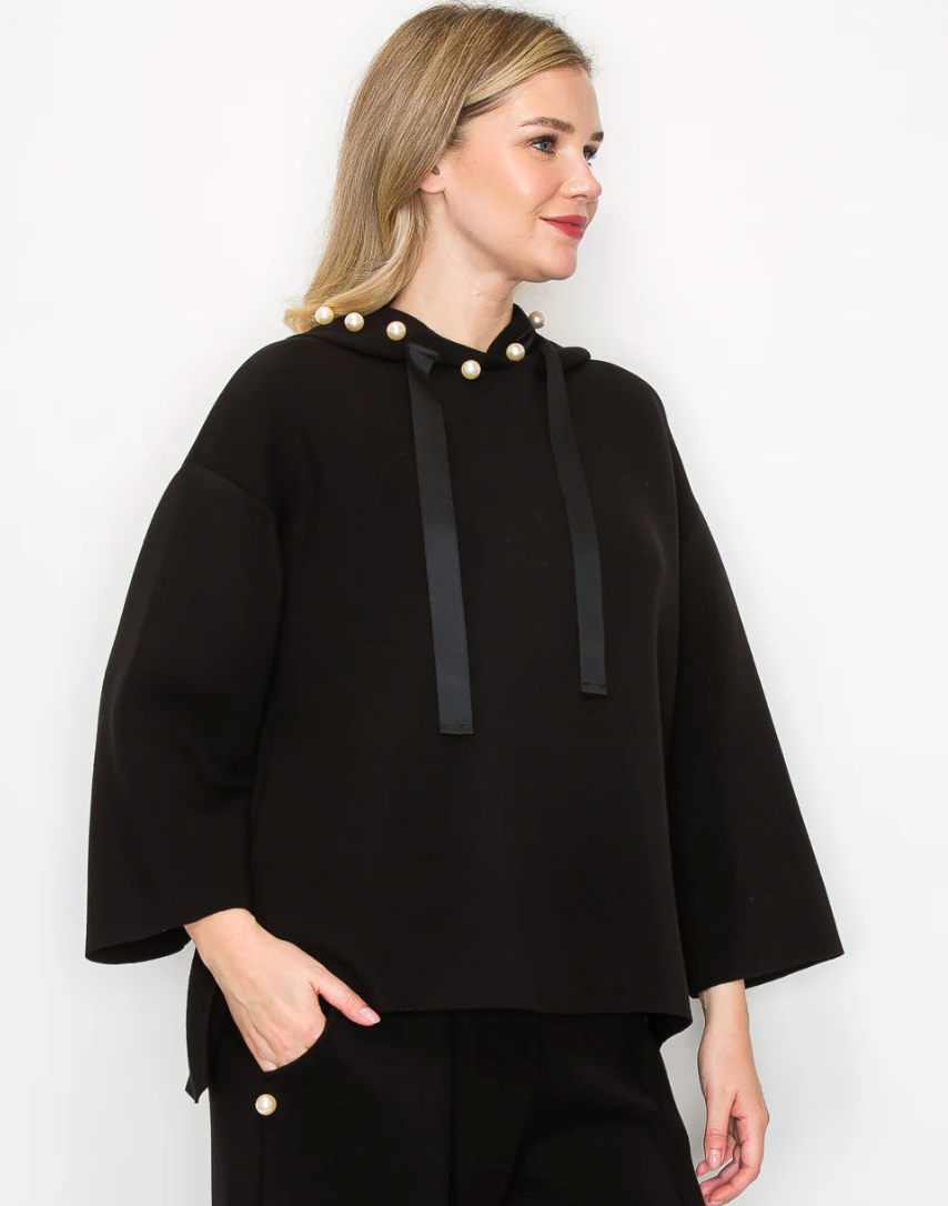 FRANCINE BLACK PEARL HOODIE