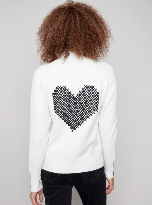 STELLA HEART STITCH SWEATER