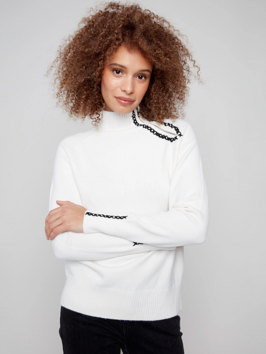 STELLA HEART STITCH SWEATER