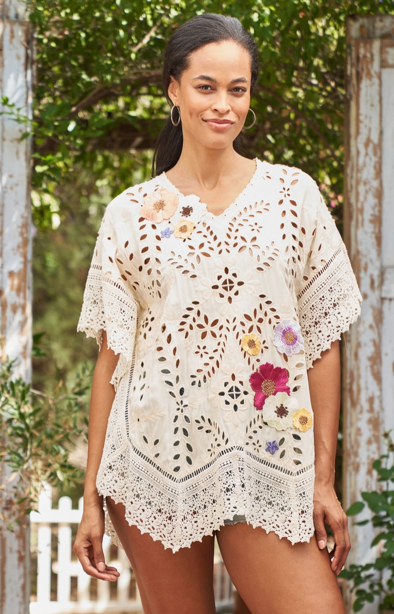 POPPY PONCHO TOP