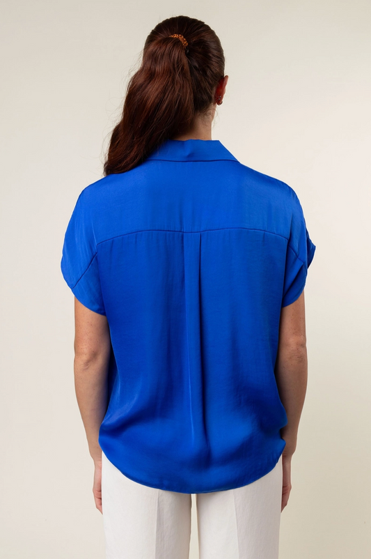 JOSEFINE CAPRI BLUE BLOUSE