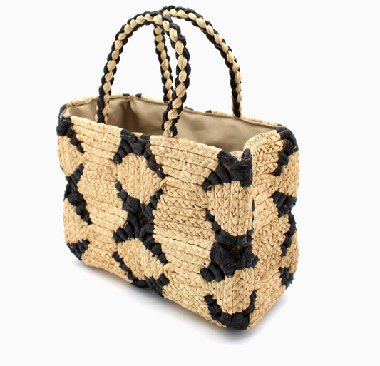 CORA NATURAL & BLACK BAG