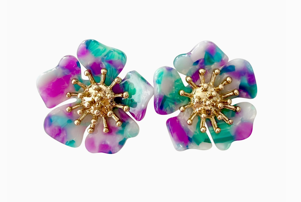 TORUNN PURPLE EARRINGS