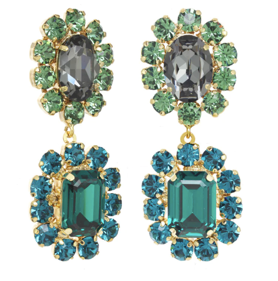 EDITH EARRINGS IN GREEN