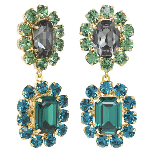 EDITH EARRINGS IN GREEN