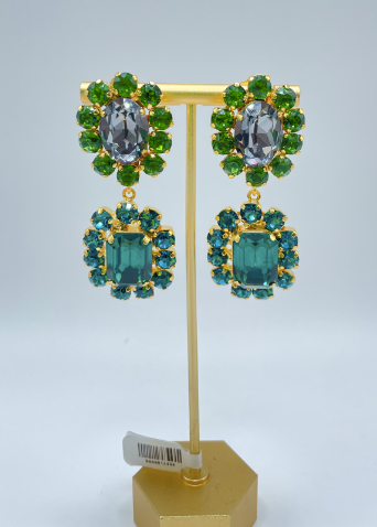 EDITH EARRINGS IN GREEN
