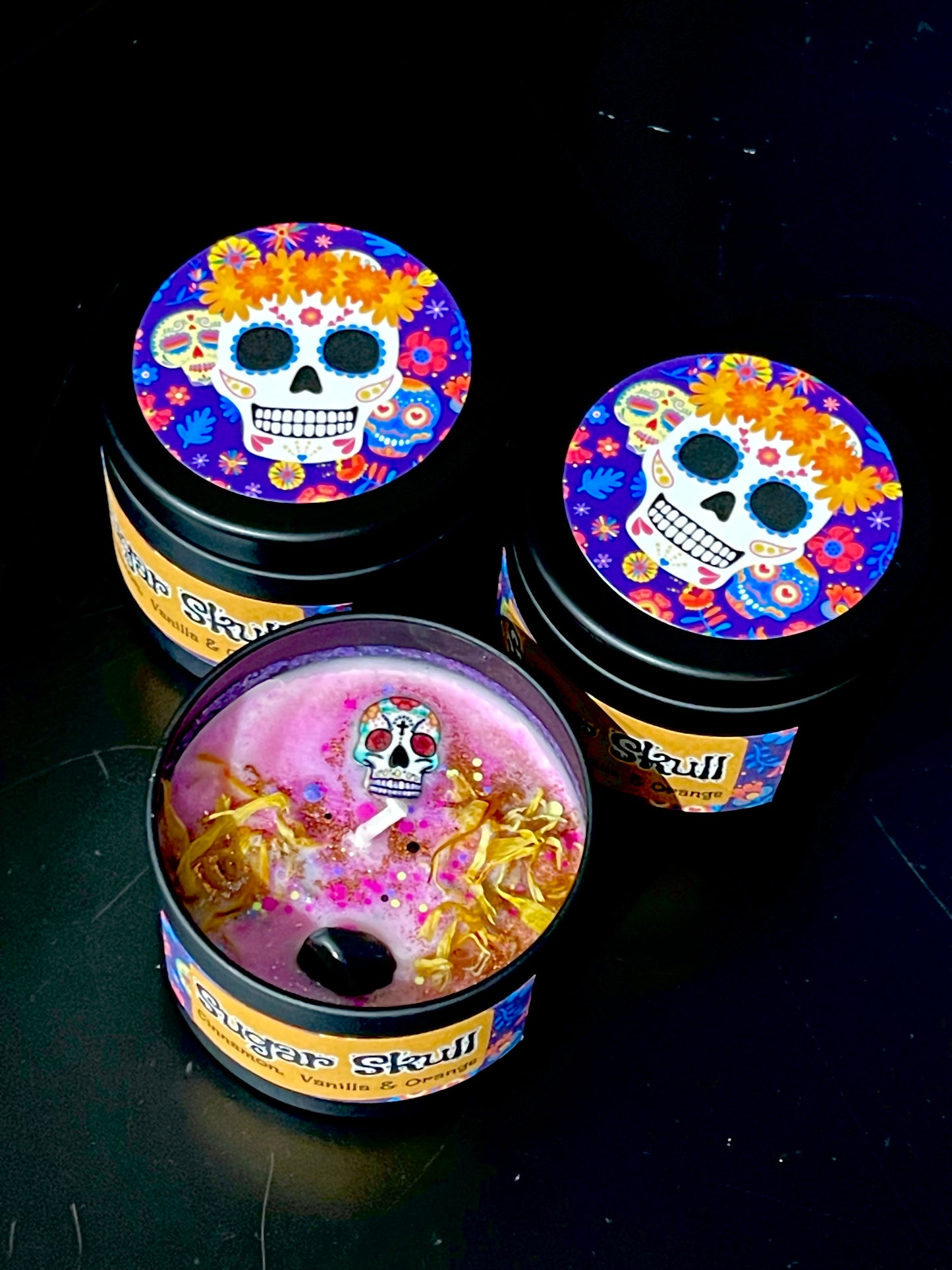 SUGAR SKULL CANDLE