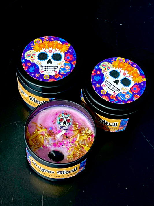 SUGAR SKULL CANDLE