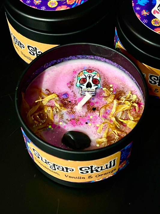 SUGAR SKULL CANDLE