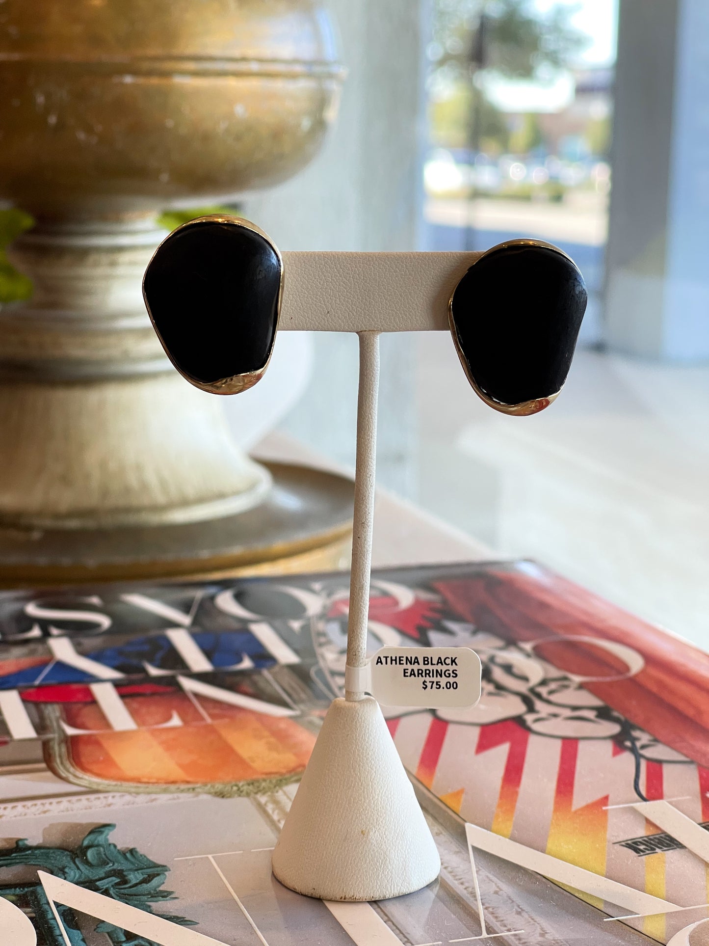 ATHENA BLACK EARRINGS