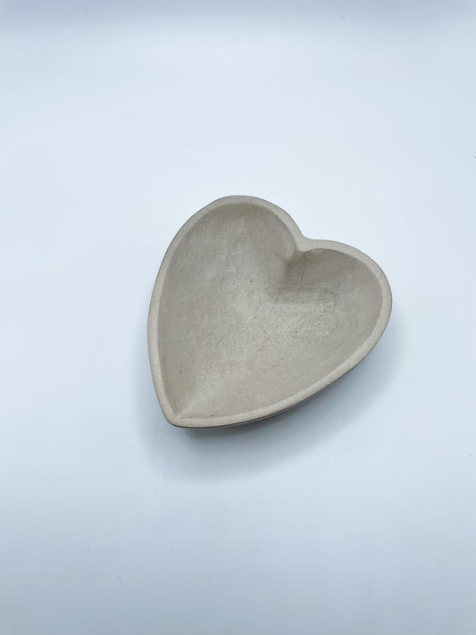 CARVED STONE HEART BOWL