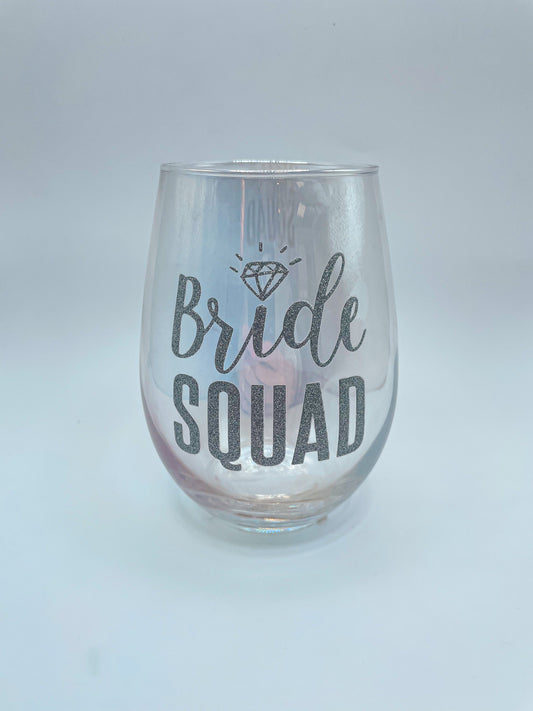 BRIDE SQUAD STEMLESS WINE GLASS