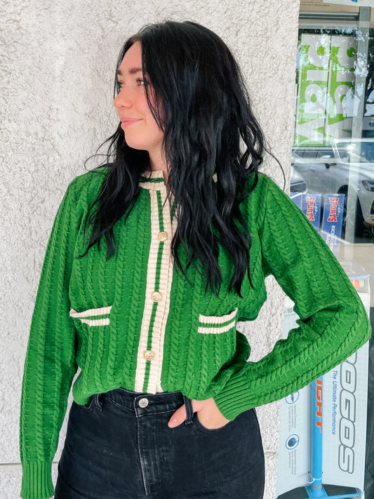 ANGELICA GREEN SWEATER