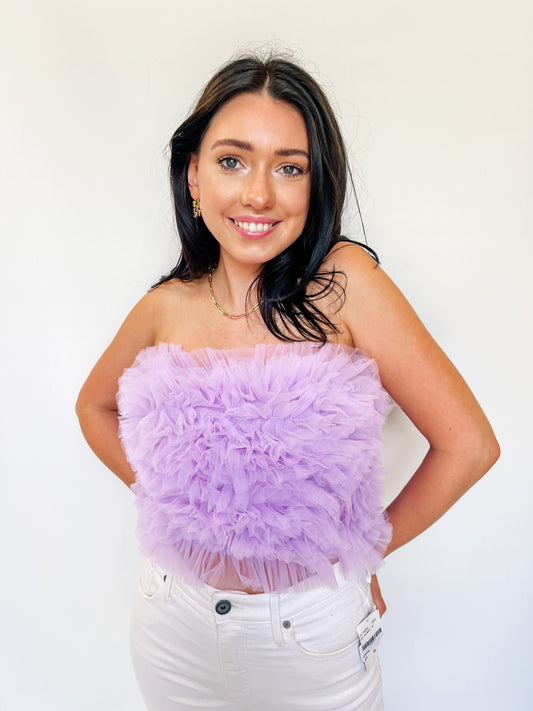 LILAC TULLE TOP