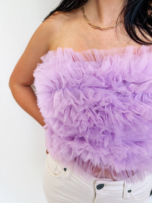 LILAC TULLE TOP