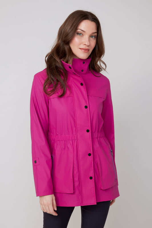 LEILANI PLUM RAINCOAT