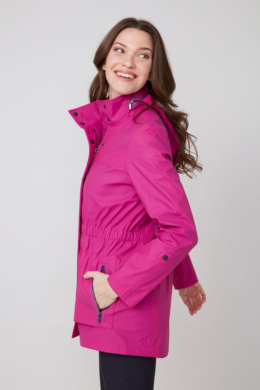 LEILANI PLUM RAINCOAT