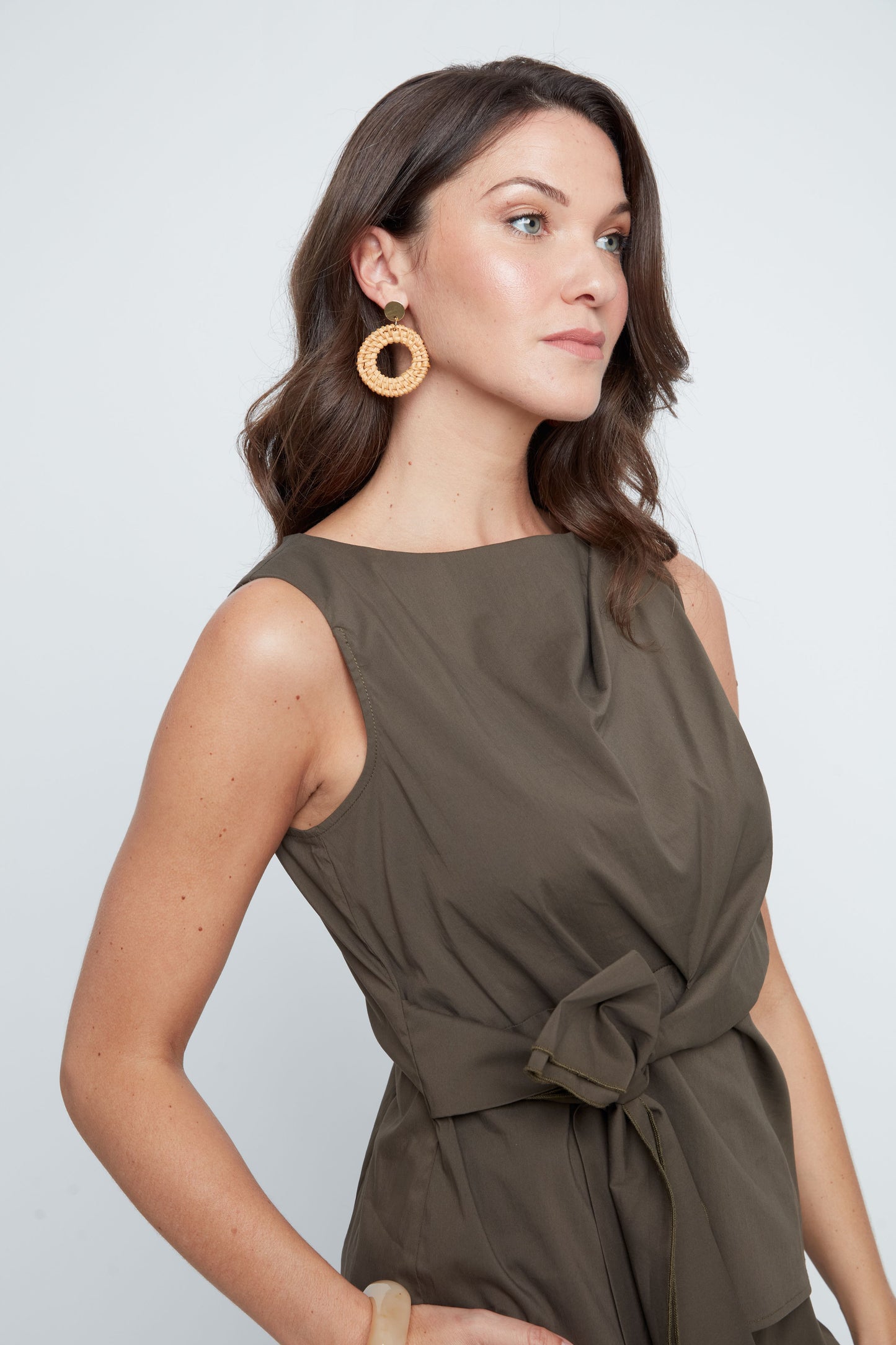 LORETTA KHAKI BLOUSE